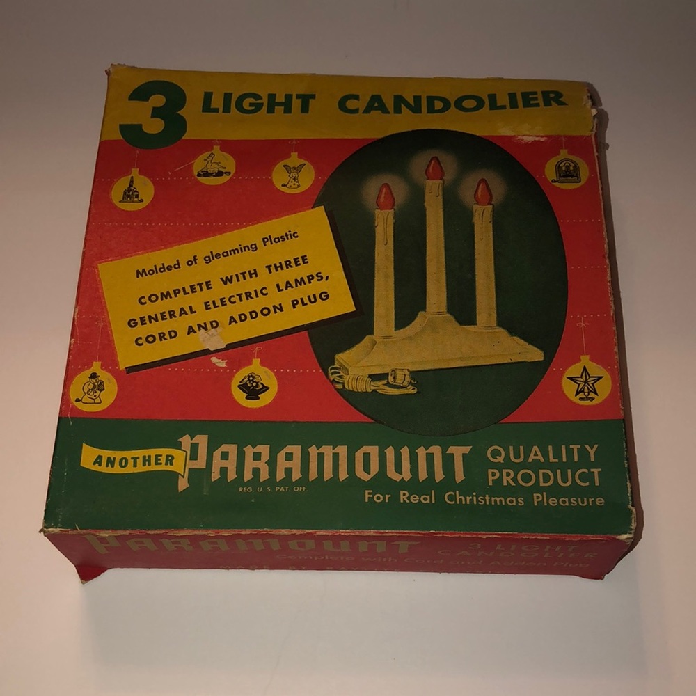 Vintage Paramount 3 Light Candolier